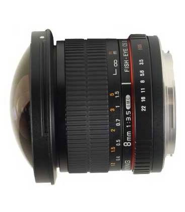 SAMYANG 8 mm f/3,5 OCCHIo DI PESCA PER CANON CSII