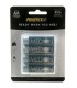 POWEREX PACK 4 rechargeable batteries AA NiMH 1,2v 2400mAh. IMEDION