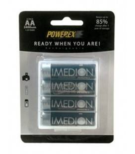 POWEREX PACK 4 wiederaufladbare Batterien AA NiMH 1,2v 2400mAh. IMEDION