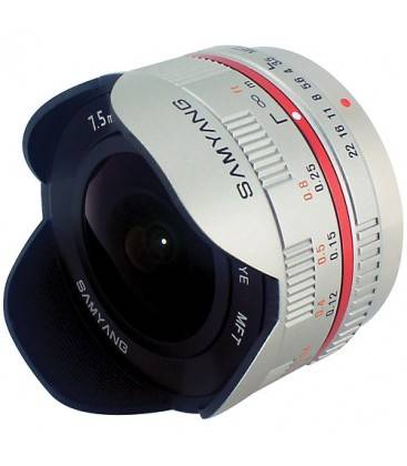 SAMYANG 7.5MM F3.5 UMC FISH EYE MICRO 4/3 ARGENT