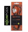 BOOMPODS CABLE RETRO TRENZADO 1M NARANJA