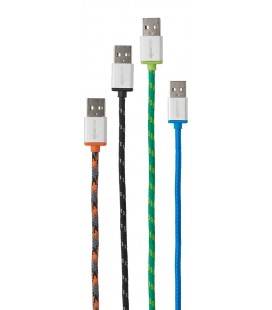 BOOMPODS RETRO BRAIDED CABLE 1M ORANGE