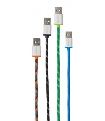 BOOMPODS CABLE RETRO TRENZADO 1M NARANJA