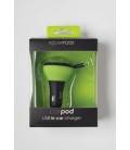 BOOMPODS CARGADOR APPLE DE COCHE 2 USB VERDE