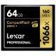 Lexar Compact Flash 64GB UDMA7 1066x 160MB/s