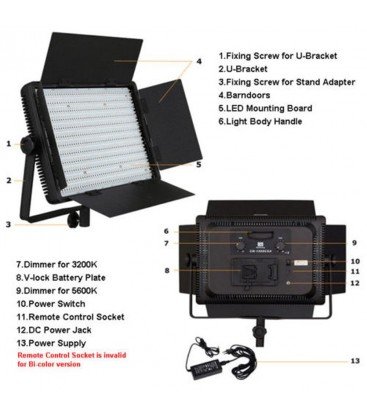 Nanguang Led Cn-1200Csa Bicolor Com Abas (Kit Com 2 Painéis Led)