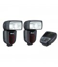 NISSIN KIT 2 DI700A NIKON  2FLASHES  + TRANSMITTER AIR 1