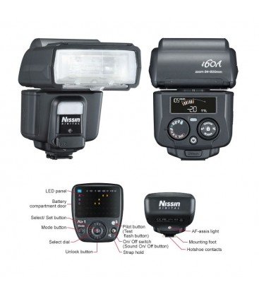 Nissin Kit2 I60 Nikon 2 Flashes + Transmisor Air 1