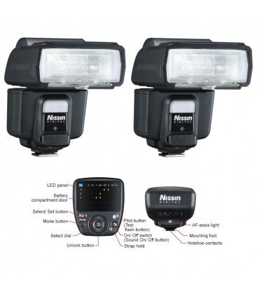 Nissin Kit2 I60 Nikon 2 Blitze + Air 1 Sender