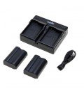 JUPIO DUAL USB CHARGER KIT + 2 EN-EL15 BATTERIES (CNI1004) 