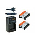 JUPIO CHARGER KIT + 2 BATTERIES GOPRO AHDBT-401 1160MAH 