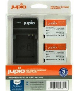 : Jupio 2 Baterias Dmw-Bcm13E Panasonic com Carregador Usb