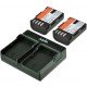 Jupio Kit Cargador Usb + 2 Baterias Dmw-Blf19E
