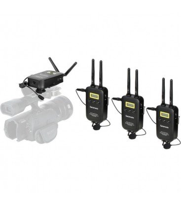Saramonic Vmiclink5 - Wireless System with Three Transmitters and Receiver with Monitor