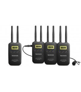 Saramonic Vmiclink5 - Wireless System with Three Transmitters and Receiver with Monitor