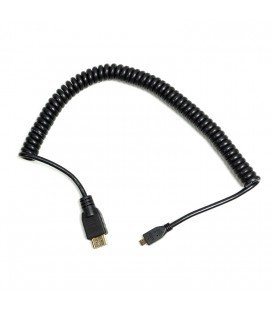 Átomos Cabo Espiral Micro Hdmi A Full Hdmi Espiral 30Cm