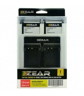 Kit Zear Canon 2 Batteries Lp-E17 + Chargeur Double Usb