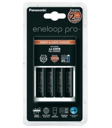 PANASONIC ENELOOP PRO CHARGER+4 PRE-CHARGED BATTERIES AA