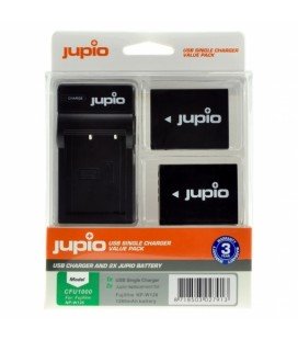 JUPIO 2 BATTERIES NP-W126S FUJIFILM + CHARGEUR USB (CFU1001) 