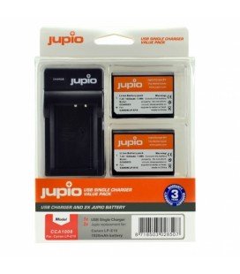 JUPIO 2 BATTERIES LP-E10 CANON + KIT CHARGEUR CCA1008