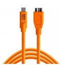 TETHER TOOLS PRO CABLE USB-C 3.0 MICRO B 4.6M NARANJA (CUC3315)