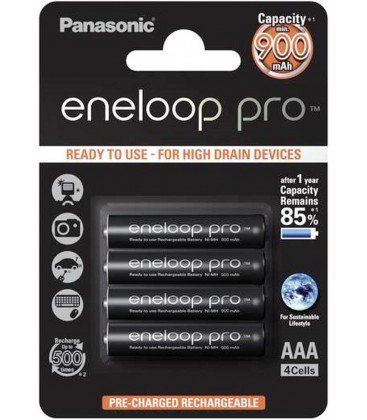 PANASONIC ENELOOP PRO 4 LR3 (AAA) 900MAH BATTERIE PRECARICATE