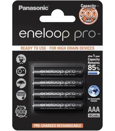  PANASONIC ENELOOP PRO 4 LR3 (AAA) 900MAH BATERIAS PRECARGADAS