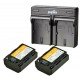 JUPIO NP-FZ100 2 BATTERIE + DOPPIO CARICABATTERIE USB 