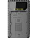 NITECORE USC1 CARICABATTERIE CANON LP-E6/6N/LP-E8 DUAL (2 BATTERIE 1 USB)