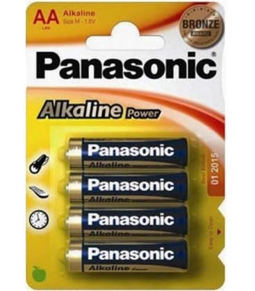 PANASONIC LR6 AA PACK 4 PILAS ALCALINAS