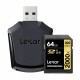 LETTORE DI LEXAR SDXC 64 GB 300M / S + USB 3.0