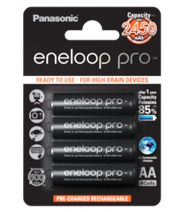 PILE PANASONIC BATTERIE ENELOOP PRO AA 2450 mAh