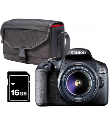 CANON EOS 2000D + 18-55MM +FUNDA SB13 +16GB