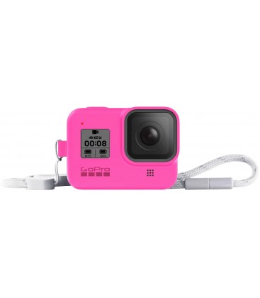 GOPRO SLEEVE(FUNDA) + LANYARD(CORREA) ACSST-011 - ROSA - HERO7 / 6/5 y HERO 2018