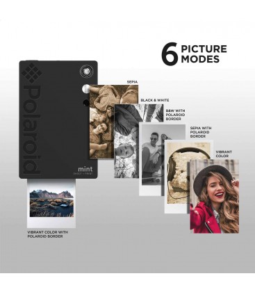 APPAREIL PHOTO INSTANTANÉ POLAROID MINT AVEC IMPRIMANTE INCORPORÉE - NOIR