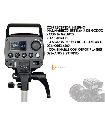 GODOX FLASH MS300 WITH X RECEIVER