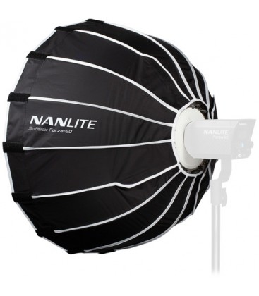 CROMALITE SOFTBOX PARABÓLICO NANLITE 60 CM PARA FORZA 60 + NIDO DE ABEJA EC-FZ60