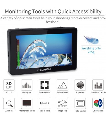 FEELWORLD F6 PLUS 5.5" 4K MONITOR-TOQUE REF: FW004