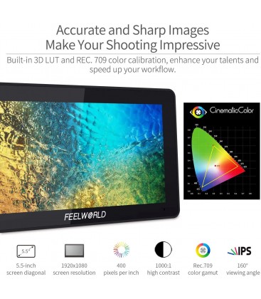 FEELWORLD F6 PLUS 5.5" 4K TOUCH MONITOR REF: FW004