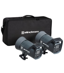 KIT ELINCHROM ELC 500/500 AVEC RÉFLECTEUR 16 CM ET SAC RÉF: 20737