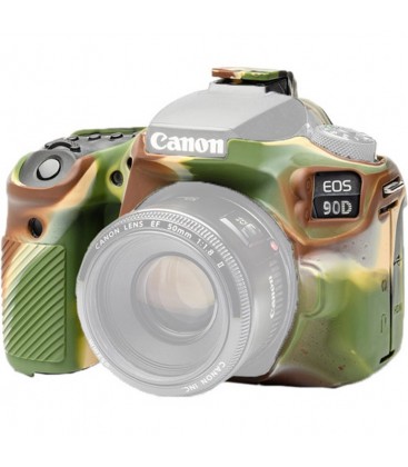 EASYCOVER FUNDA SILICONA P/ CANON 90D CAMUFLAJE