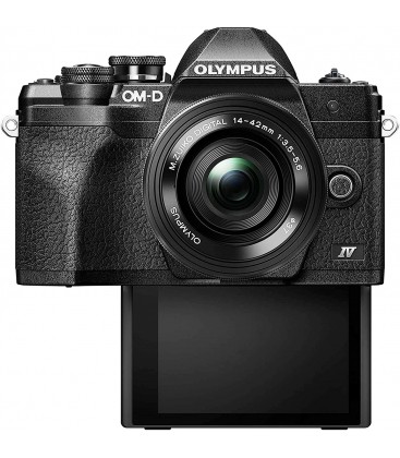 OLYMPUS OM-D E-M10 MARK IV + 14‑42MM F3.5‑5.6 AND 40‑150MM F4‑5.6 R PANCAKE KIT - BLACK
