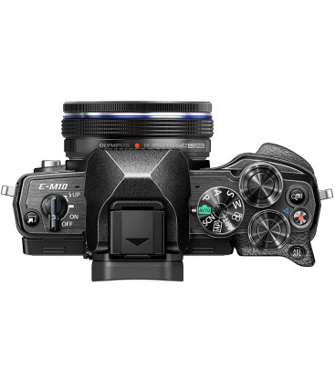OLYMPUS OM-D E-M10 MARK IV + 14‑42MM F3.5‑5.6 AND 40‑150MM F4‑5.6 R PANCAKE KIT - BLACK