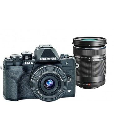OLYMPUS OM-D E-M10 MARK IV + ENSEMBLE PANCAKE 14-42 MM F3.5-5.6 ET 40-150 MM F4-5.6 R - NOIR