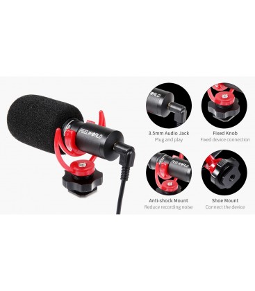 FEELWORLD VLOG MICROPHONE FM8