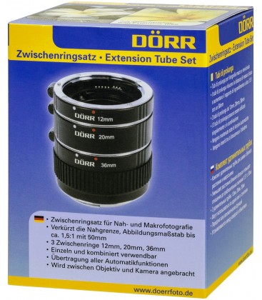 DORR EXTENSION TUBE 12/20/36 MM FOR / NIKON AF