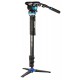 MONOPÉ VIDEO ALUMÍNIO A48FDS6PRO, Benro Connect Video, base de 3 pés e cabeça S6 PRO