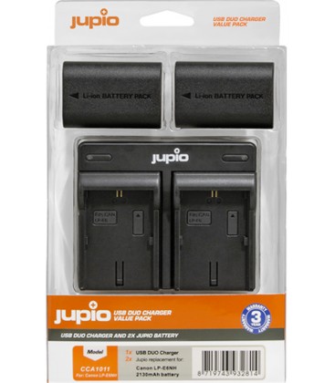 JUPIO CARGADOR DOBLE + 2 BATERIAS LP-E6NH REF. CCA1011