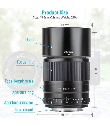 VILTROX AF 56MM F1.4 STM for SONY E