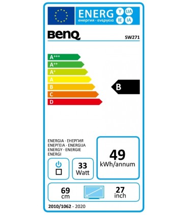 BENQ MONITOR SW271-16: 9 4K HDR IPS